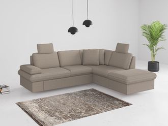 Sit&more Ecksofa »Moreno L-Form, B: 238 cm« mit Armteilverstellung, optional Bettfunktion
