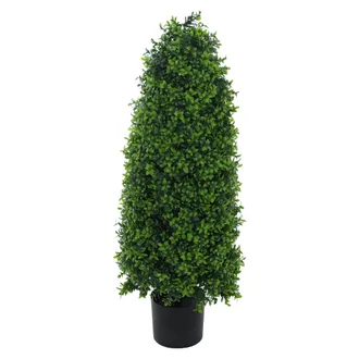 Hhg [nunca Usado] Boj Artificial Hhg-055, Bojo (buxus) En Maceta, &Aacute;rbol Decorativo, Planta Artificial, Forma C&oacute;nica, De Aspecto Realista, De Hoja Perenne,