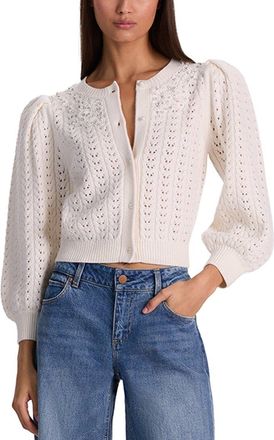 Alice & Olivia Alice + Olivia Doris Puff Sleeve Wool-Blend Cardigan
