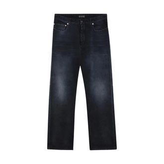 Balenciaga Curved Knee Trousers - male - Balenciaga - Straight Fit Jeans - Blue - W32 - Jeans
