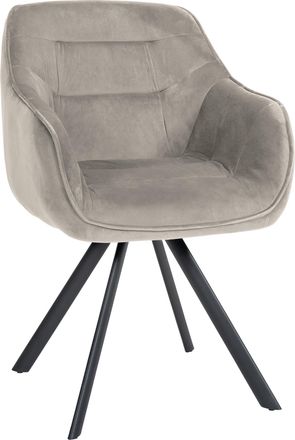 Clp Clp - Silla De Comedor Russel Gris Terciopelo