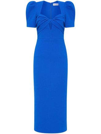 Rebecca Vallance Antonella midi dress - women - Polyester/Elastane - 16 - Blue