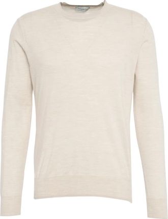 Paolo Pecora Truien - Heren - Ronde hals truien - Beige - 2XL - Truien & Vesten
