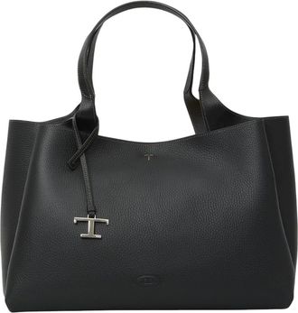 Tod's Black T Timeless Medium Tote