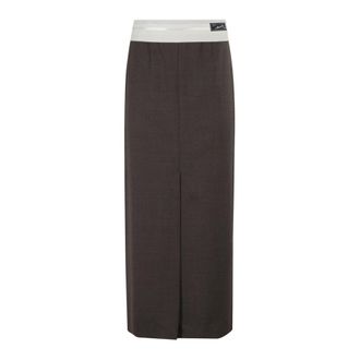 Erika Cavallini Semi Couture Midi Skirts, female, Brown, S, Midi Skirts