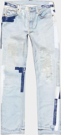 Acne Studios Men & apos;s 1996 Trompe-Loeil Tape Straight Leg Jeans