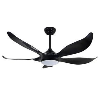 Wonderlamp Ventilador de techo negro con luz y motor dc silencioso