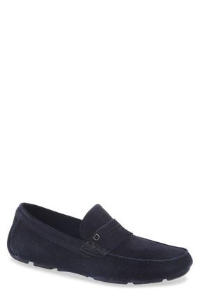 Ferragamo Timothy Driving Loafer in Navy Navy Navy at Nordstrom, Size 10.5