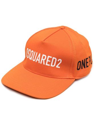 Dsquared2 Honkbalpet met geborduurd logo - Oranje
