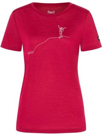 super.natural Gipfelgl&uuml;ck Tee Merinoshirt f&uuml;r Damen | rosa