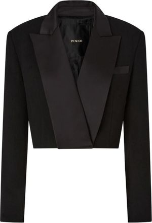 Pinko Blazer Crop - Dames - Blazers - Zwart - L - Jassen