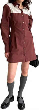 A Bronze Age Hawthorne Dress In Wine Stripe