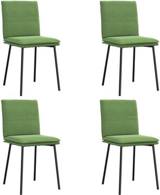 vidaXL Vidaxl - Sillas De Comedor 4 Unidades Terciopelo Verde Claro
