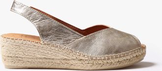 Toni Pons BERNIA-P Womens Espadrille Platinum - Silver - Size UK 4