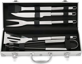 Livoo Livoo Set De 5 Accessoires Barbecue Gs165 - Kit Bbq Inox Avec Valise De Transport