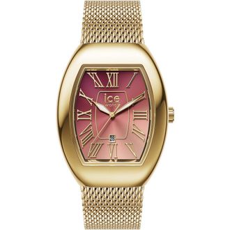Ice Watch Ice Watch Ice Boliday - Dome - Metal Mesh - Pink Gd Womens Gold 024488 Stainless Steel - One Size