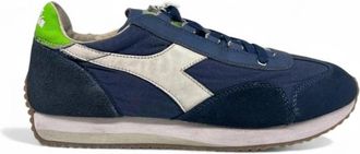 Diadora Equipe H Dirty Stone Wash Evo - Heren - Sneakers - Blauw - 46 EU - Leer - Schoenen