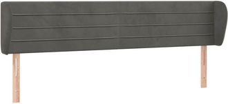 vidaXL Cabecero De Terciopelo Gris Oscuro 183x23x78/88 Cm Vidaxl