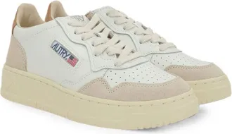 Autry Mixed Leather Panelled Sneaker - White