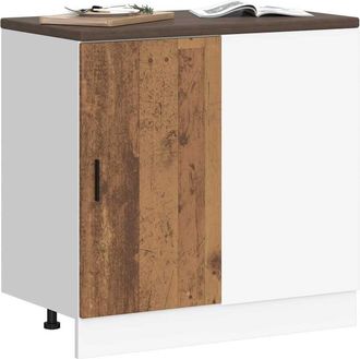 Berkfield Home Sink Base Cabinet Old Wood Engineered Wood in Brown