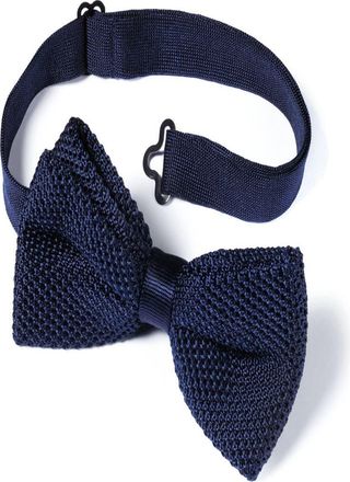 CHARLES TYRWHITT Classic Knitted Ready-Tied Bow Tie in Navy at Nordstrom