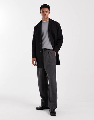 Only & Sons Only & Sons - Soprabito nero in misto lana