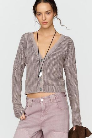 Pilcro Waffle Knit Cardigan