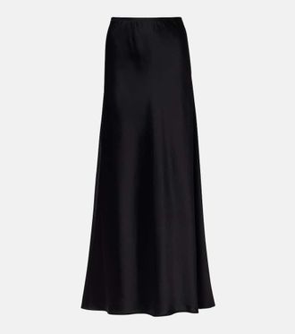 Leset Barb satin maxi skirt