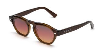 Marni Yunari Brown MV7 Mens Sunglasses Brown Size 50
