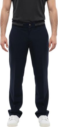 Off-white Blue Straight Mid Rise Trousers