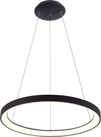 Trade Shop Trade Shop Traesio - Trade Shop - Lampadario Pendente Led 42 W Cct Lampada Sospensione Circolare 58cm Luci Ufficio - Negro