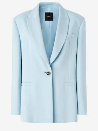 Pinko Stretch Viscose Blazer - Blue