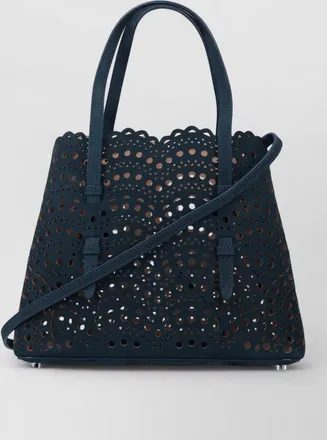 Alaia mina 25 tote bag nubuck leather vienne