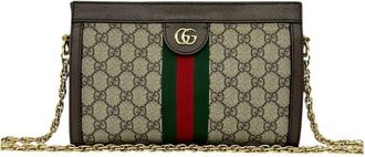 Gucci Pre-owned Gucci Small GG Supreme Web Ophidia Chain Crossbody Ladies 91FOW2WK2WMGLNCK