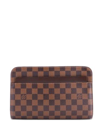 Louis Vuitton Pochette Saint Louis Damier clutch bag - women - Fabric - One Size - Brown