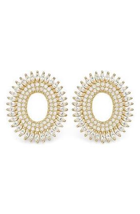 House of Frosted Gemstone Statement Stud Earrings in Yellow Gold at Nordstrom Rack