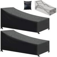 OEM Funda Impermeable Para Tumbona De 210d, Resistente A Los Rayos Uv Y Al Viento. Dimensiones: 210 X 75 X 80/40 Cm. Incluye Bolsa De Almacenamiento. - Cr