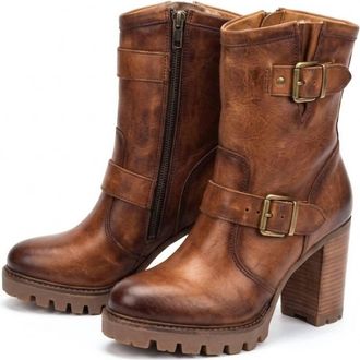 Pikolinos Womens Cervera Heeled Ankle Boots In Brandy