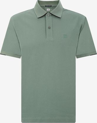 C.P. Company Kurzarm-Polohemd aus Stretch-Baumwollpiqué