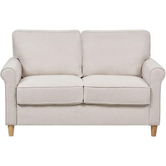 Beliani Beliani - Divano a 2 posti in tessuto beige chiaro Struttura in Legno Molle Insacchettate Ronneby
