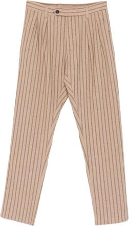MC2 Saint Barth Havier Gestreepte Broek - Heren - Nette broeken - Beige - XL - Linnen - Broeken