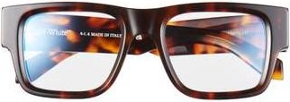 Off-white 52mm Blue Light Filtering Square Glasses in Havana Blue Block at Nordstrom Rack
