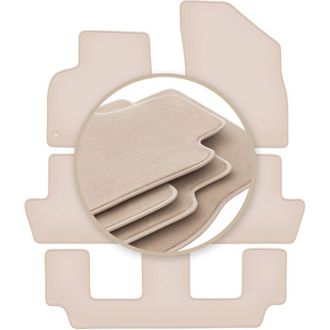 OEM Alfombrillas Premium Beige Para: Peugeot 5008 I 7 Plazas 2009-2017