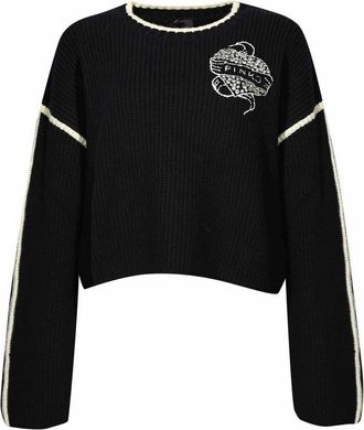 Pinko Alicudi Sweater With Jewel Embroidery