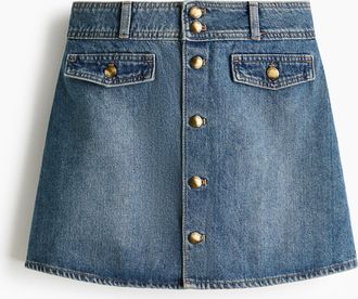 H&M Kurzer Jeansjupe in A-Linie - Blue