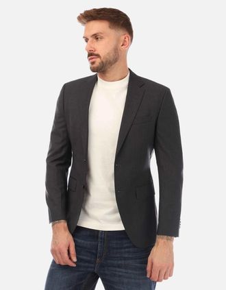 HUGO BOSS Mens Jeckson Blazer Jacket - Grey - Size: Regular/46