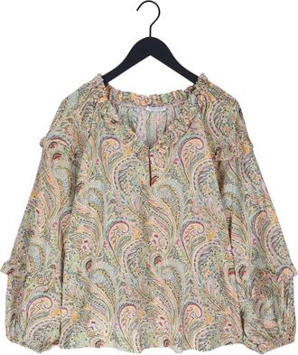 Summum Top Lange Mouw Sweet Paisley - Dames - Blouses - Veelkleurig - XS - Katoen - Overhemden