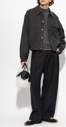 Jacquemus Wool Shirt Cubano, Mens, Grey