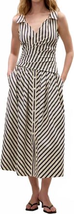 Rebecca Taylor Womens Isla Stripe Poplin Dress In Cream Stripe
