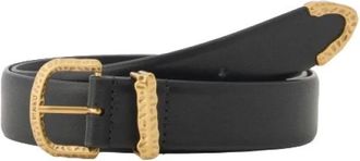 Pinko Pinko, Accessoires, unisex, Zwart, M, Leer, Elegante leren riem